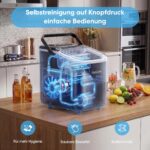 KeeGone Eiswürfelmaschine 1,2L – 9 Eiswürfel in 6 Min. für Küche, Büro & Bar – Bild 4