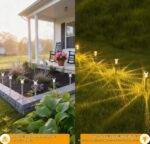 Aourow 6er Set Solarleuchten für Garten – Warmweiss LED Bodenleuchten IP65 wasserdicht – Bild 3