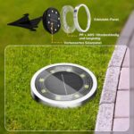 FLOWood Solar Bodenleuchten 6er Set – IP65 Wasserdicht, 8 LEDs, 8–10h Laufzeit – Bild 3