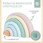 Bieco Holz Regenbogen Pastell – Montessori Stapelspiel für Motorik & Kreativität – Bild 5