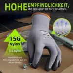 Nopaben 6er Pack Arbeitshandschuhe – Montagehandschuhe mit Nitrilbeschichtung für Handwerk – Bild 5