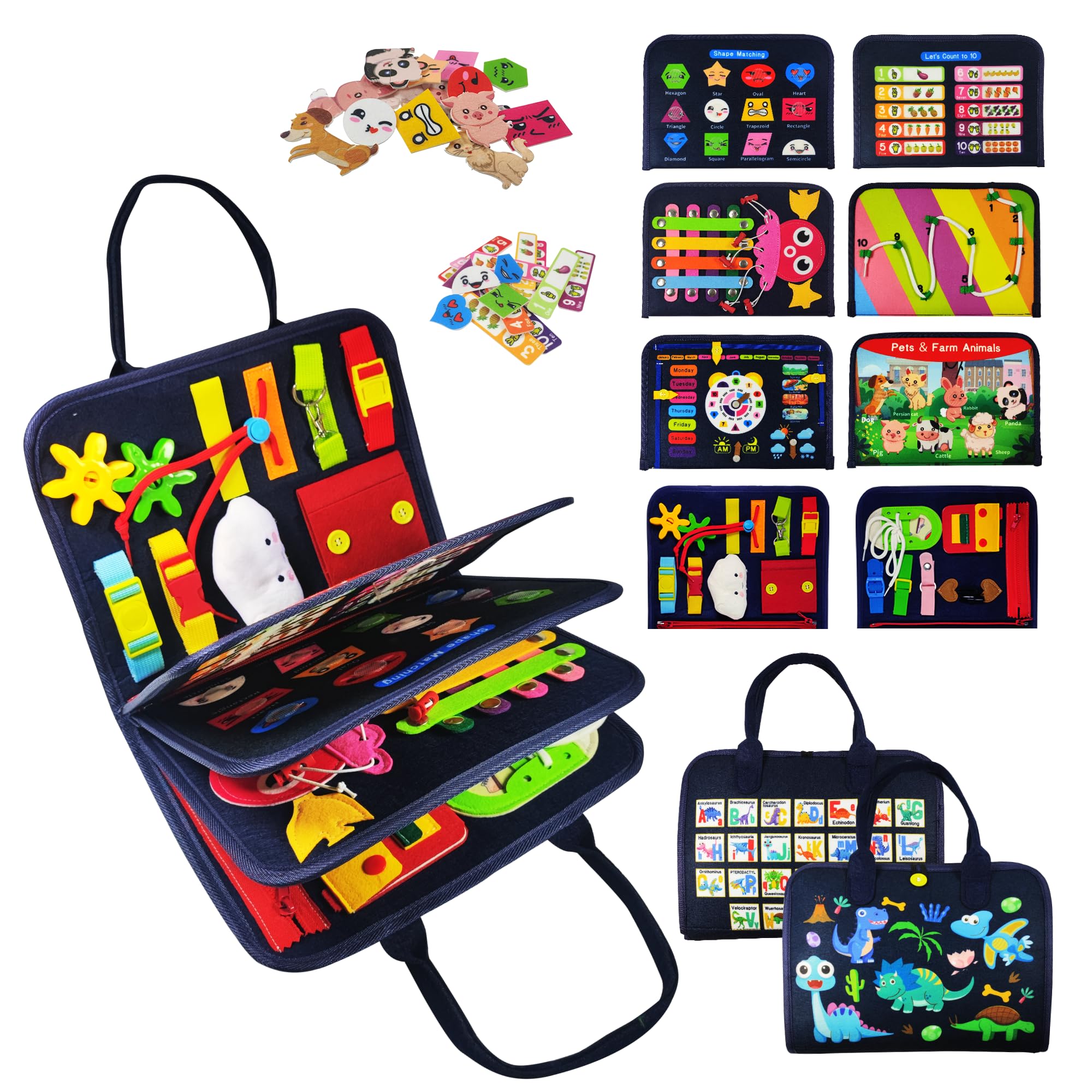 TenFans Busy Board ab 3 Jahren – 35 Montessori Lernaktivitäten für Kleinkinder