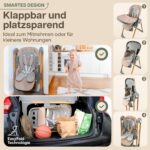 LepiBaby FlexiCo Hochstuhl mit Neugeborenenaufsatz & Liegefunktion – Mitwachsender Babyhochstuhl 0–3 Jahre – Bild 6