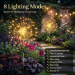yowin Solar Gartenleuchten 2er Set mit 120 LED – IP65 Wasserdicht für Balkon & Terrasse – Bild 7