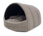 Odolplusz Hundehöhle Grösse M – Exklusives Hundehaus aus Cord mit Kissen – Bild 4