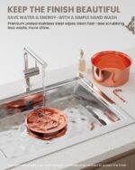 tomxcute Katzenbrunnen 3,2L Edelstahl mit Kupfer – Trinkbrunnen für Katzen & Hunde – Bild 3