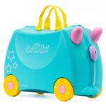 TRUNKI Una Einhorn Kinderkoffer 18L – Befahrbarer Hartschalen-Trolley mit Rollen