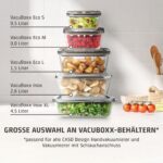 Caso VacuBoxx Eco L – 1500 ml Vakuum-Frischebehälter mit Glasgefäss für längere Haltbarkeit – Bild 11