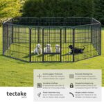 tectake Welpenauslauf 80 cm – 8er Gitter Freigehege faltbar für Hunde, Kaninchen & Kleintiere – Bild 2