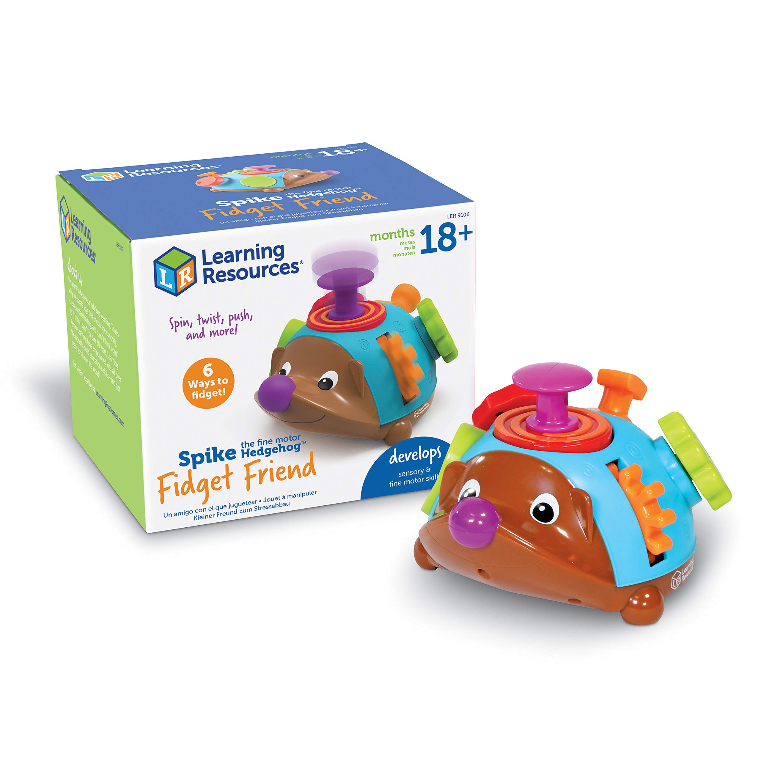 Learning Resources Spike der Igel – Feinmotorik-Spielzeug mit 6 Fidget-Aktivitäten ab 1 Jahr