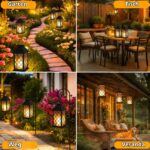 Dekofun 35cm Solarlaterne 2er-Set – Flammeneffekt & IP65 Wasserdicht für Garten & Balkon – Bild 7
