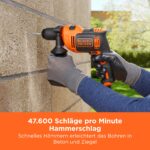 BLACK+DECKER BEH710K-QS Schlagbohrmaschine 710W – Professionelle Bohrkraft bis 2800 U/min – Bild 6