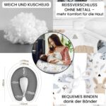 Amilian Stillkissen 170 cm XXL – Schwangerschaftskissen mit abnehmbarem Bezug – Bild 3