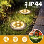 Solpex Solar Bodenleuchten 20er Set – Warmweiss LED Gartenbeleuchtung IP65 Wasserdicht – Bild 4