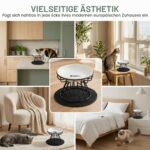 BRRDAQU 2er Katzennapf-Set Erhöht Keramik mit Metallständer – Ergonomisch für alle Katzen – Bild 8