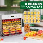 Kwasyo Dörrautomat Edelstahl 8 Etagen – Profi-Trocknung für Obst, Gemüse & Fleisch – Bild 2