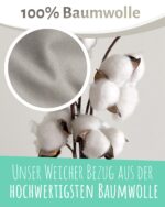 pic Bear Stillkissen 170 cm U-Form – Schwangerschaftskissen & Seitenschläferkissen mit Bio-Baumwolle – Bild 2