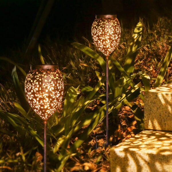 JOYCREATOR 2er Set Solarleuchten mit Orientalischem Design – IP65 Gartenleuchten für Terrasse & Balkon