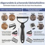 WOPQAEM 5-teiliges Bürstenset für Hunde & Katzen – Selbstreinigende Bürste & Unterwollkamm – Bild 4