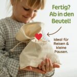 Merle Toys® Fädelspiel ab 2 Jahre – 12 Holzfiguren Bauernhof mit Spielbrett aus FSC Holz – Bild 7