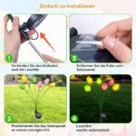 Ninonly Solar Oster Deko Eier – 2er Set mit 6 LED & 2 Modi für Garten & Balkon – Bild 5