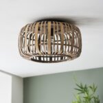 Lightbox Bambus Deckenlampe Ø 32 cm – Boho Deckenleuchte mit natürlichem Lichteffekt – Bild 8