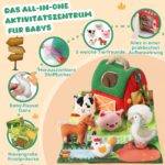 URMYWO Montessori Bauernhof-Spielset – Sensorisches Motorikspielzeug für Babys 6–12 Monate – Bild 4