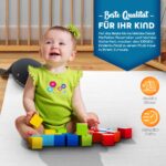 KIDUKU® XXL Laufgitter 7,2 m mit Tür & Doppelsicherung – Klappbarer Laufstall aus Kiefernholz für Kinder – Bild 7