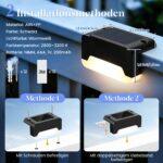 Solpex 8er Set LED Solarleuchten Außen – IP65 Wandleuchten mit Warmweiss für Garten & Terrasse – Bild 4