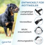 CleverTail XL Metall-Maulkorb für grosse Hunde – Sicher & komfortabel für Rottweiler & Mastiffs – Bild 5