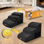 Zvonema Hundetreppe 3 Stufen 60x40x40cm – Wasserdichte Haustierrampe für kleine Hunde & Katzen – Bild 9