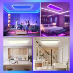 ONDTA LED Deckenleuchte 58x20cm – RGB & 4000K Dimmbar mit Fernbedienung & Timer – Bild 6