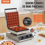 VEVOR Pfannkuchenmaker 25er mit Temperaturregelung – Kommerzielle Backmaschine 1700 W – Bild 2
