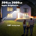 Pxwaxpy 204 LED Solarleuchte mit Bewegungsmelder – 120° Aussenwandleuchte mit separablem Panel – Bild 6