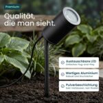 lambado LED Gartenstrahler mit GU10 – IP67 Bodenstrahler warmweiß für Premium Außenbeleuchtung – Bild 6