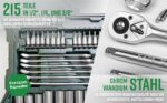 Brüder Mannesmann 215-teiliger Steckschlüsselsatz 1/4, 3/8, 1/2 Zoll – Profi-Werkzeugkoffer – Bild 3