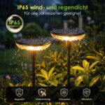 4er Set Solarleuchten für Außen mit 36 Lumen – Warmweiß IP65 Gartenleuchten von Gaethra – Bild 4