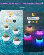 DoXtreme Solar-Poolleuchte schwimmend – IP68 RGB-LED mit 42 Modi & Fernbedienung – Bild 5