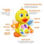 MOONTOY Musikente Spielzeug ab 1 Jahr – Interaktives Lernspielzeug mit 7 Melodien für Babys – Bild 4