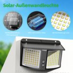 INTELAMP Solar Wandleuchte mit Bewegungsmelder, 1200lm, Fernbedienung & Timer – Bild 4