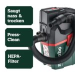metabo Akku-Sauger AS 18 HEPA PC Compact – 18V Nass- & Trockensauger mit Blasfunktion – Bild 4