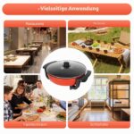 6 l Aohuada Yin-Yang Fondue Topf elektrisch 1360 W – Doppelkammer Hot Pot für Zuhause – Bild 8