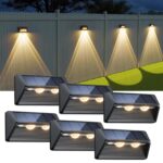 RECHOO Solarleuchten 6er Set – Superhelle Wandleuchten mit 2 Modi & IP65 Wasserschutz