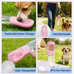 Liphier Hundetrinkflasche 350ml 2-in-1 mit Futterbehälter – Lecksicher für Wandern & Reisen – Bild 4