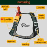 Nomadog Trailblazer Anti-Zug Hundegeschirr Grösse L – Gepolstert & Reflektierend für grosse Hunde – Bild 4