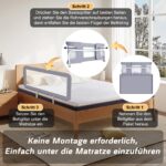 YIKANWEN Tragbares Bettgitter 150cm – Rausfallschutz für Kinder 0-10 Jahre – Bild 4