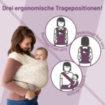 manduca Sling – Elastisches Babytragetuch aus Bio-Baumwolle für Neugeborene bis 15 kg – Bild 5