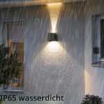 KarlpaSW LED Wandleuchte 12W 230V – Warmweiss Aluminium Up & Down für Aussen & Innen – Bild 3