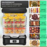 Nictemaw Dörrautomat 400 W mit 8 Tabletts – Temperaturregler 35–70°C für Obst, Gemüse & Fleisch – Bild 4