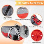 Nasjac Winter Hundemantel mit abnehmbarem Geschirr – Wasserdicht & warm für alle Grössen – Bild 4